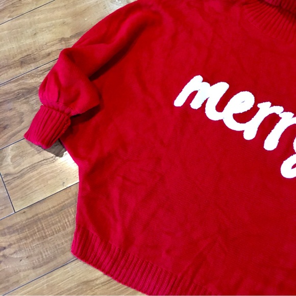 Sweater red merry Christmas holiday winter bloggers favorites snow seaso… - Picture 4 of 8